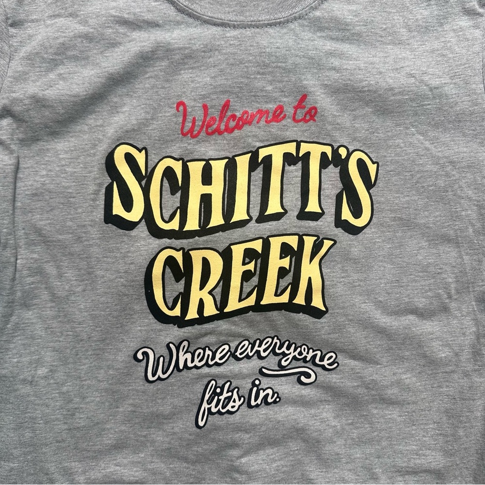 Schitts Creek T-Shirt Logo Comedy TV Show Grey Size M - Picture 3 of 4